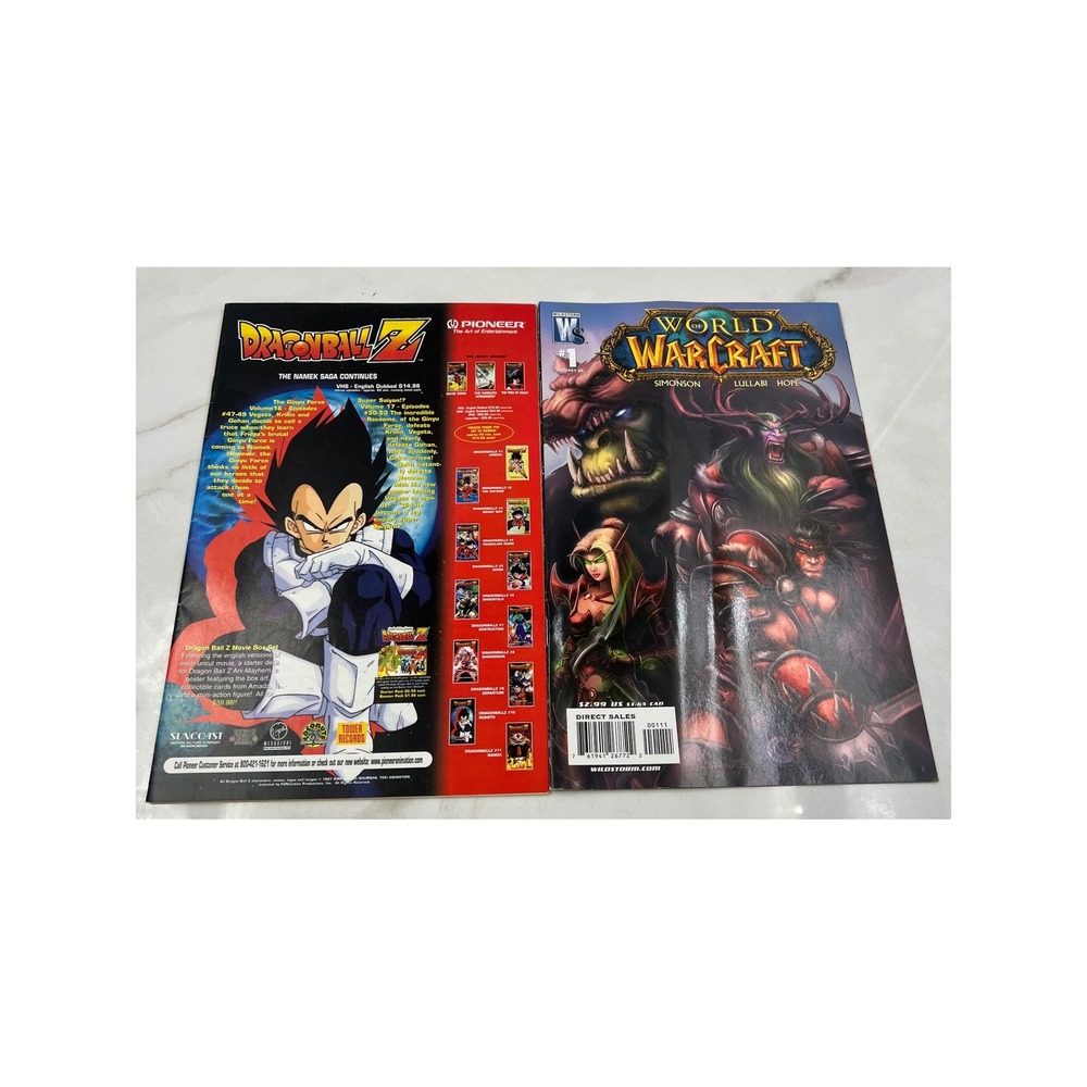 Dragon Ball #8 Viz Comics & World of Warcraft #1 Wildstorm Comic Book Lot